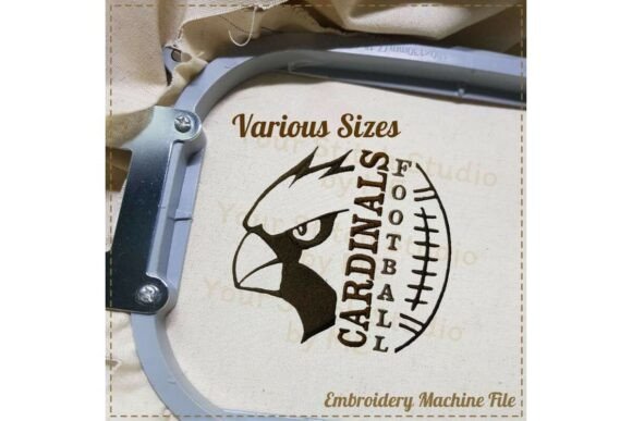 Cardinals Football Embroidery Design Review for Boutique Sweatshirts