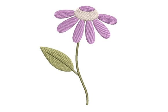 Delicate Lavender Daisy Flower Embroidery Design Review