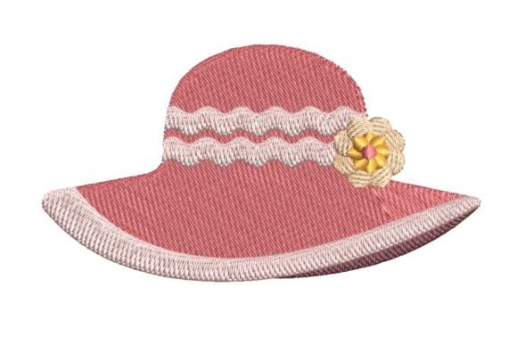 Elegant Pink Sun Hat with Flower Embroidery Design