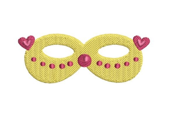 Festive Heart-Adorned Masquerade Mask Embroidery Design Review