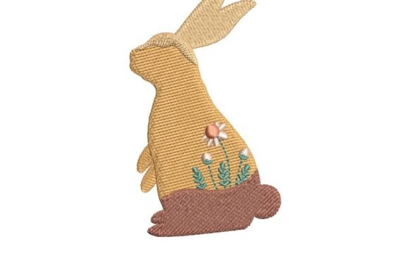 Floral Easter Bunny Silhouette Embroidery Design Review