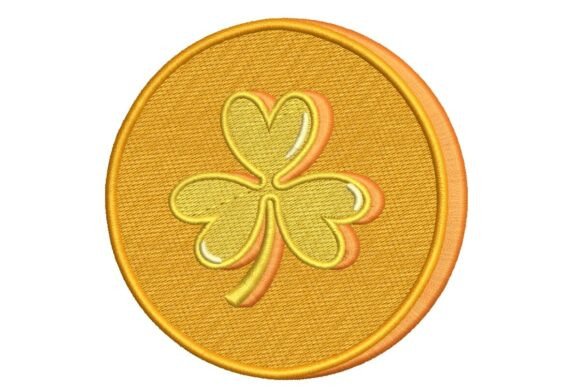 Golden Shamrock Coin Embroidery Design Review for Seasonal Creations