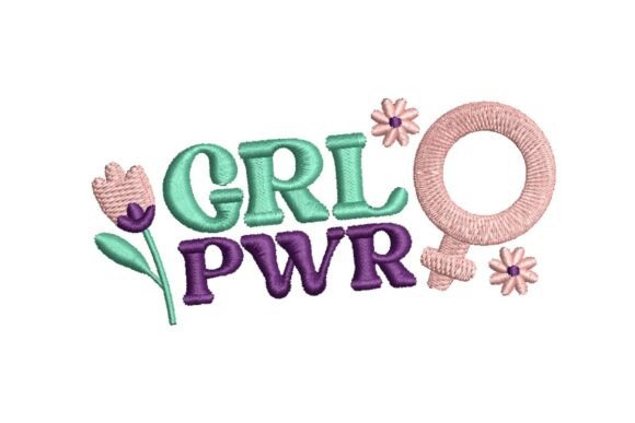 GRL PWR Floral Female Symbol Embroidery Design Review