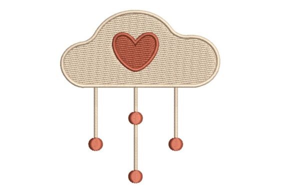 Heart Cloud with Hanging Orbs Embroidery Design Review
