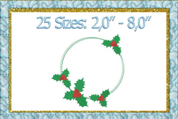 Holly Frame Embroidery Design Review for Boutique Apparel