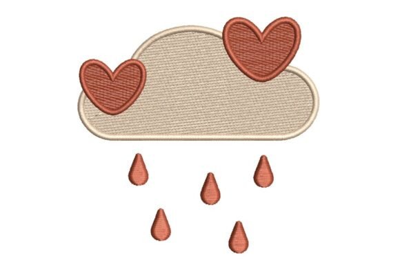 Loving Rain Cloud with Hearts Embroidery Design Review