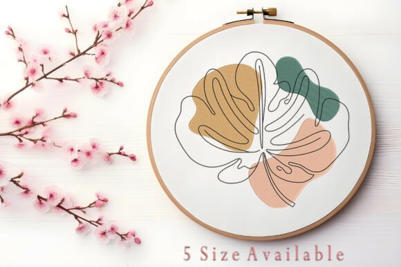 Minimalist Color Block Leaf Embroidery Review for Craft Fairs
