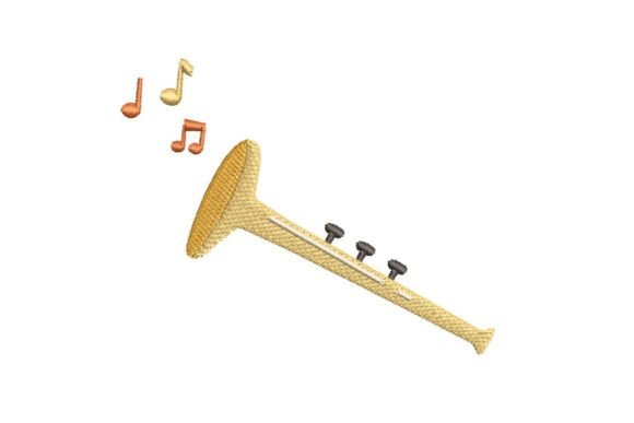 Musical Clarinet with Notes Embroidery Design Review