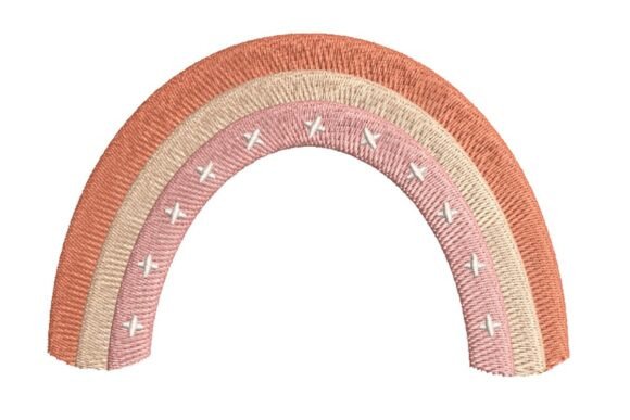 Pastel Rainbow Arch with Star Accents Embroidery Design Review
