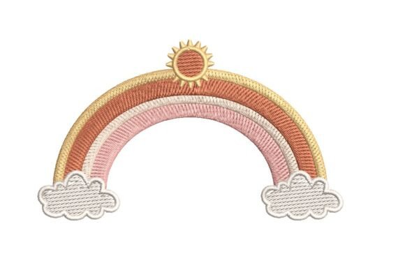 Pastel Rainbow with Sun and Clouds Embroidery Design Review