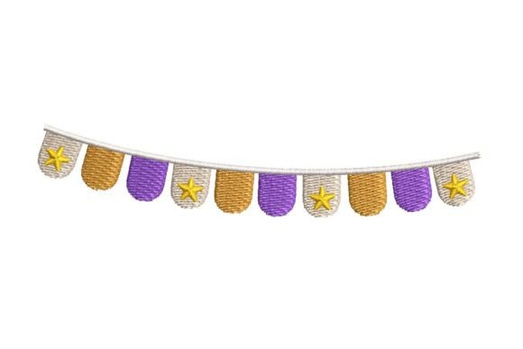 Starry Festive Bunting Banner Embroidery Design Review