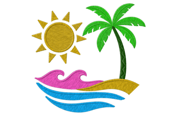Tropical Beach Embroidery Design Review for Seasonal Use
