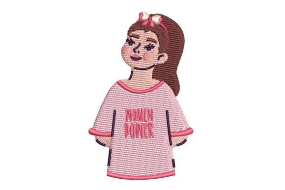 Women Power Girl Embroidery Design Review for Business Use